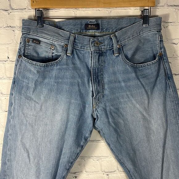 Polo Ralph Lauren Jeans Men's 34X32 Blue Sullivan Slim Straight Distressed - Picture 2 of 12